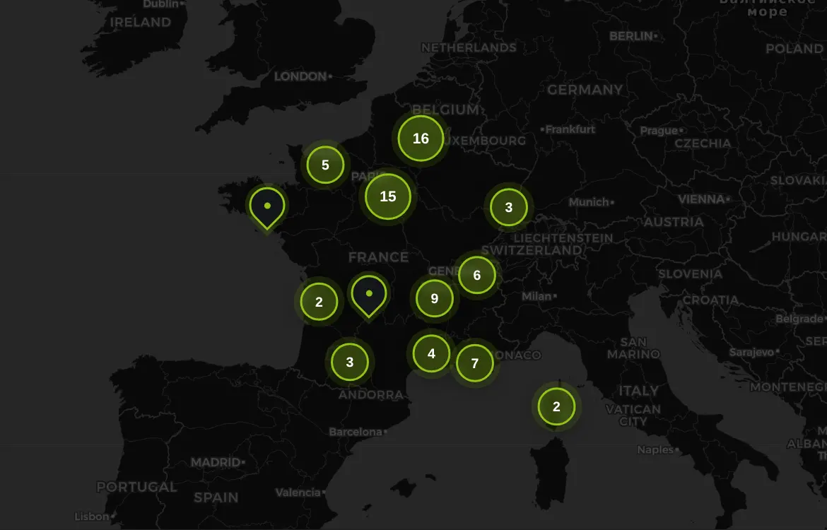 Carte des installateurs AlloyGator en France