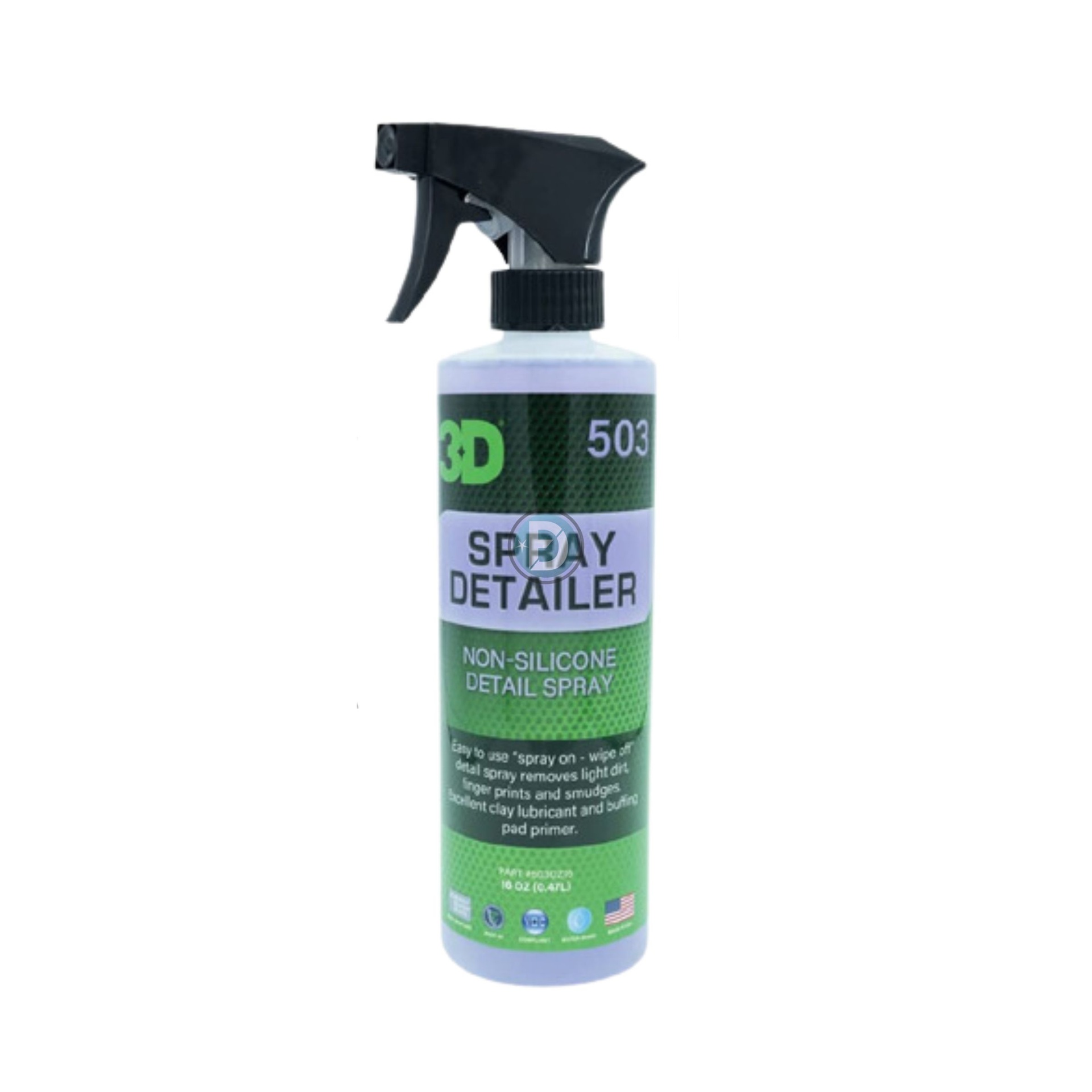 [503OZ16] Spray Detailer & Clay Lub - 3D Car Care (473ml)