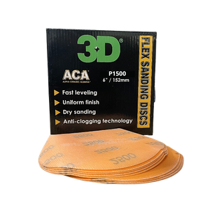 [G-61500-O] ACA Flex P1500 150mm Abrasif Orange – 3D Car Care